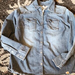 Carhartt Light Blue Denim Button-Down Shirt